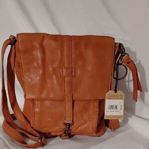 Frye And Company Stylish Tan Leather Crossbody Bag
